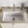 32" L Single Bowl Rectangular Fireclay Dual-mount Kitchen Sink with Sink Grid & Basket Strainer