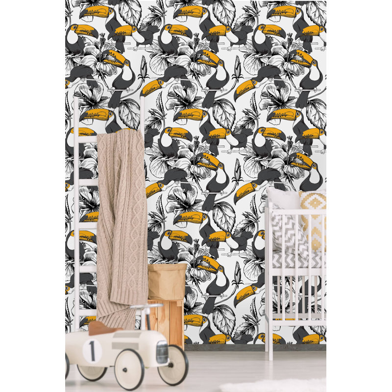 Rouleau de papier peint Baumbach Toucan Birds on a Perch, L 10,42 po x l 25 po