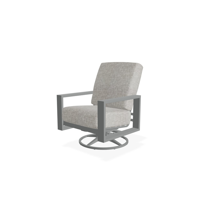 Larssen Deep Seating Cushion Swivel Rocker, Graphite, Hither Pewter