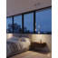 Luminaire suspendu 1 lumière DEL argent sable avec diffuseur en acrylique blanc
