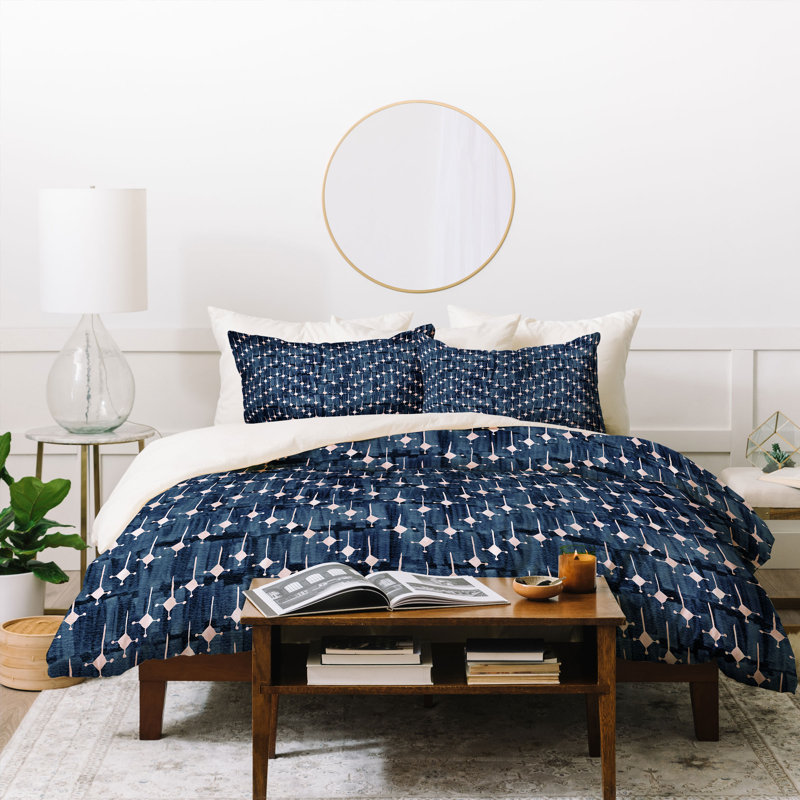 Ensemble de housse de couette Schatzi Justina, Housse de couette pour grand lit et 2 taies décor