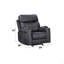 Fauteuil inclinable manuel en microfibre gris foncé avec porte-gobelet