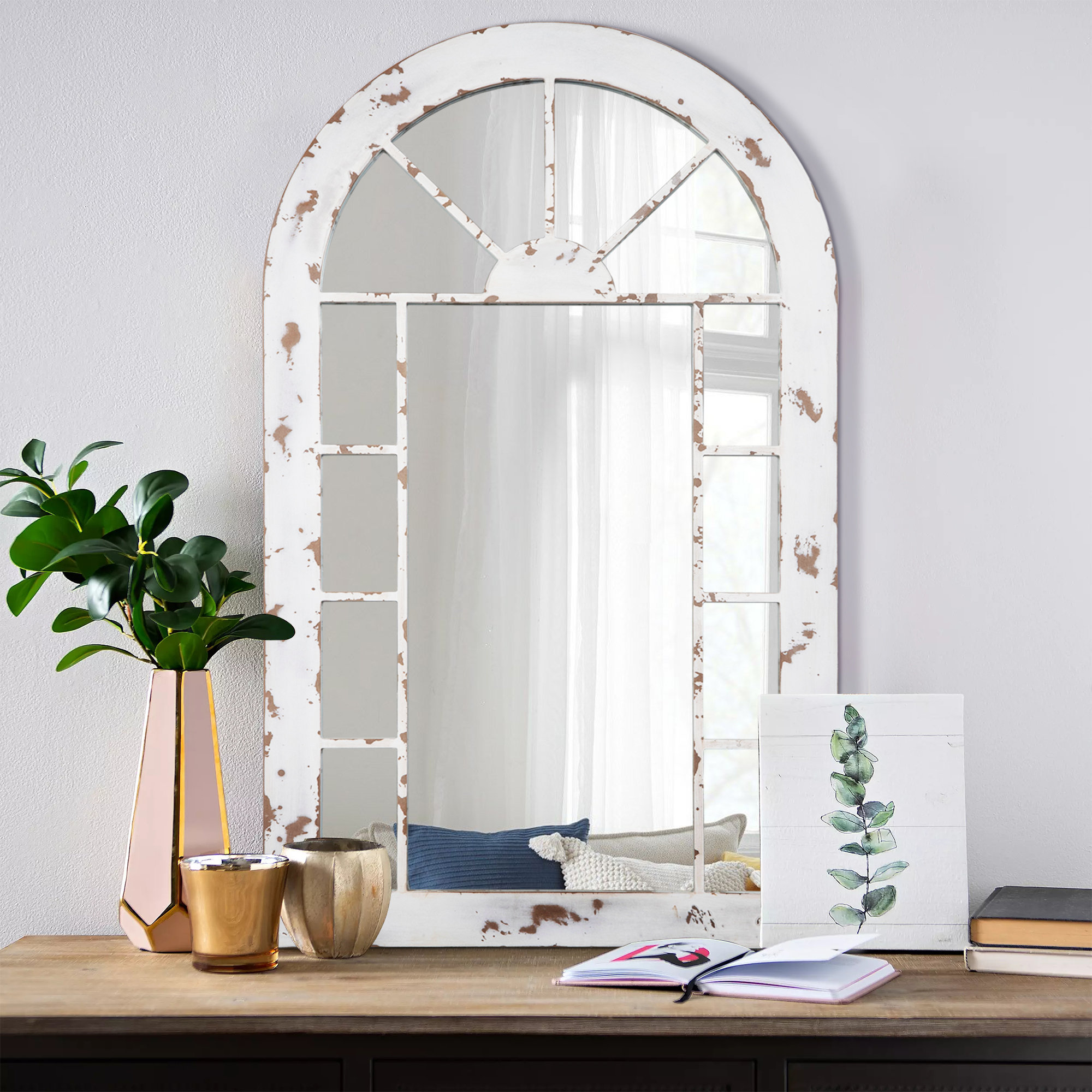vintage look wall mirror