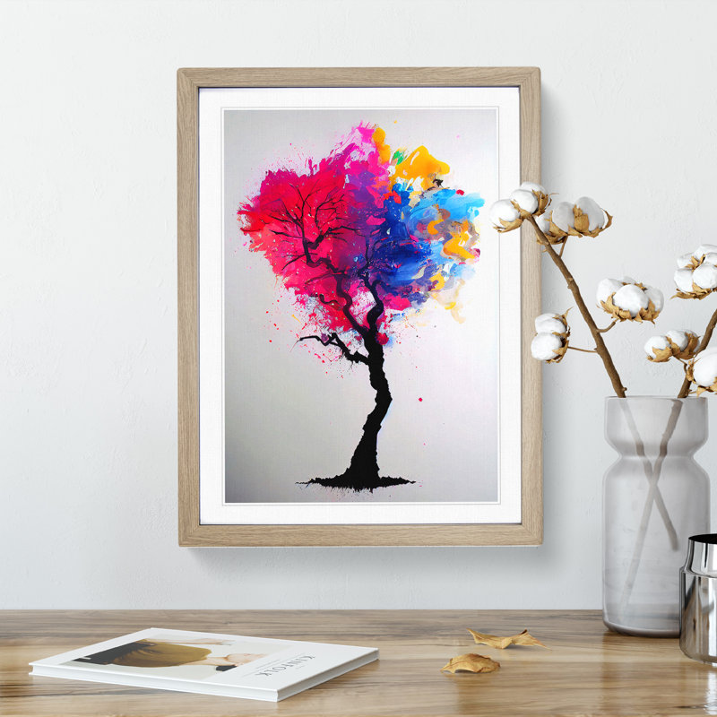 Delicious Tree - Single Picture Frame Print, 46cm H x 34cm W x 2cm D, Oak