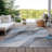 Aelien Blue Washable Indoor-Outdoor Rug - LOOMLAN-682369449