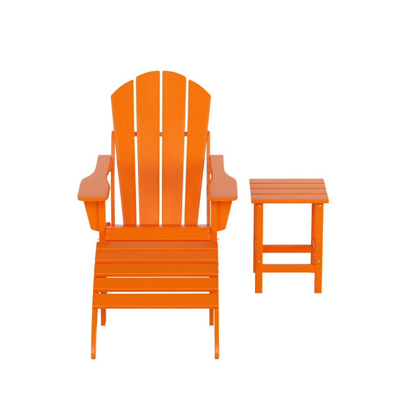 Chaise de patio avec repose-pieds Laguna, Orange