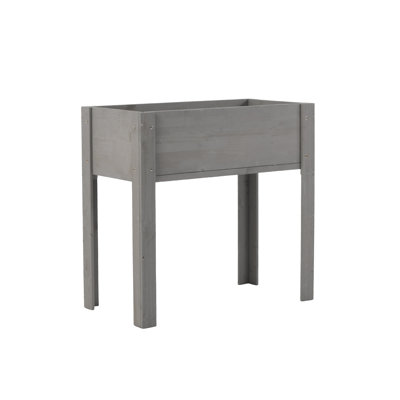 31X31x16 Inch Outdoor Raised Planter Bed With Legs, Wooden Box For Plants, Flowers, Fruits, Vegetables, Herbs - Toxin- Environment Attractive Shape