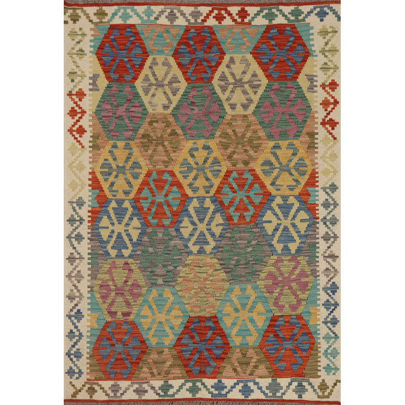 Reversible Kilim Oriental Area Rug 4x6