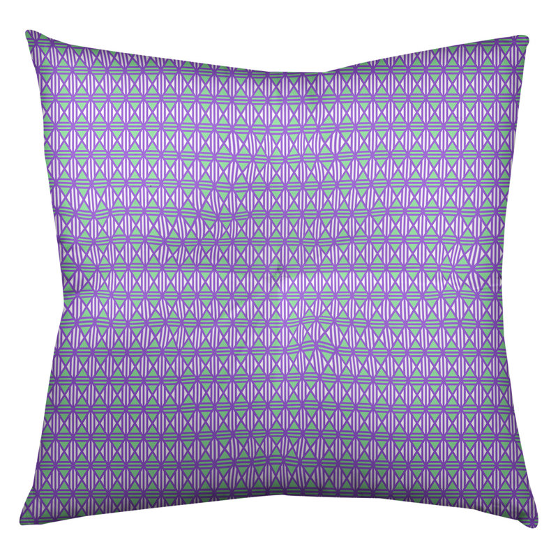 Coussin de sol Katelyn Elizabeth, 26 po x 26 po, Mauve / Vert