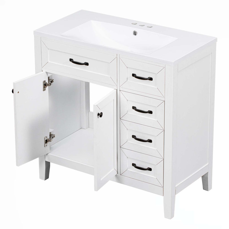 Meuble-lavabo 36 po avec lavabo, Blanc
