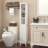Tall Bathroom Storage Cabinet With Adjustable Shelves, Slim Design, Freestanding With Anti-Tip, Open Compartments For Home And Small Spaces