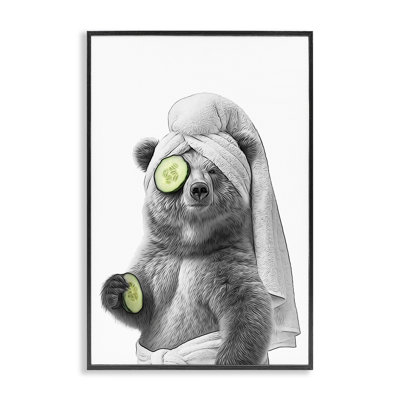 Fun Bear Face Mask Giclee Art by Annalisa Latella