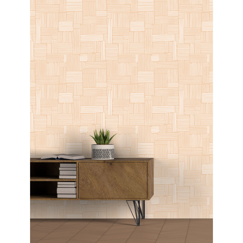 Geometric Wallpaper by Susan Hable, Orange