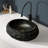 20'' Bathroom Sink, Irregular Oval Resin Vessel Basin With Stone Pattern, Artistic Style Sink, NO Faucet, Dark Gray-119920312