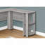 Bureau d'ordinateur, bureau personnel, coin, tablettes de rangement, L 48 po, forme en L, travail, ordinateur portable, stratifié gris, contemporain-110638509