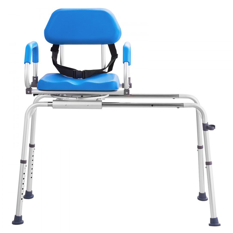 Chaise de douche coulissante à transfert de baignoire avec siège pivotant à 360 degrés 330LBS