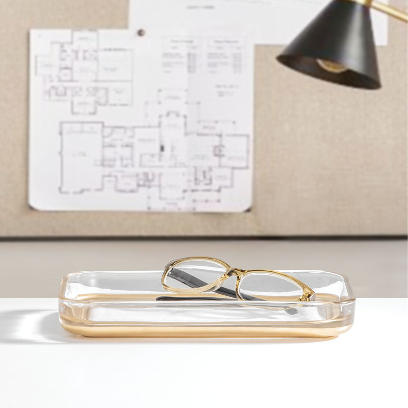 APOTHECARY Tray, Clear/Soft Brass