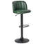 Swivel Upholstered and Faux Leather Adjustable Height Bar Stool-1889737818