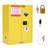 30 Gal Flammable Cabinet, 44x18 Inch, Cold-Rolled Steel, Adjustable Shelves, OSHA & CE Certified for Industrial, Commercial, Laboratory, and Institutional Use, Yellow