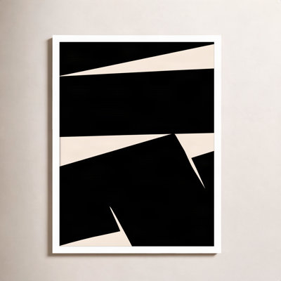 Black Plain Abstract Print by Little Dean