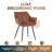 Haglund Leather Dining Chair with Powder-Coated Iron Legs Accent Side Chair Foam Padded Seat Versatile Kitchen Chair for Modern Home and Kitchen-123386567-68459894
