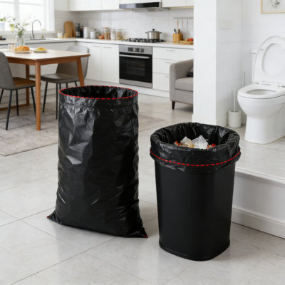 Heavy Duty Tall Kitchen Trash Bags, 33 Gallon Tear And Puncture Resistant Garbage Bags, Unscented Large Capacity Waste Bags For Indoor And Outdoor Use (30 Count)