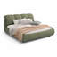 Lit plateforme tapissier moderne en polyester avec pieds en bois massif-2541879-2541877