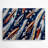 Space Retro rocket designs Blue Metal Wall Art-1766551065