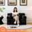 Boneless 22.64"  Convertible Sleeper Sofa Upholstered Free Combination Sofa Chair Indoor,Plush Chair For Living Room-735974019