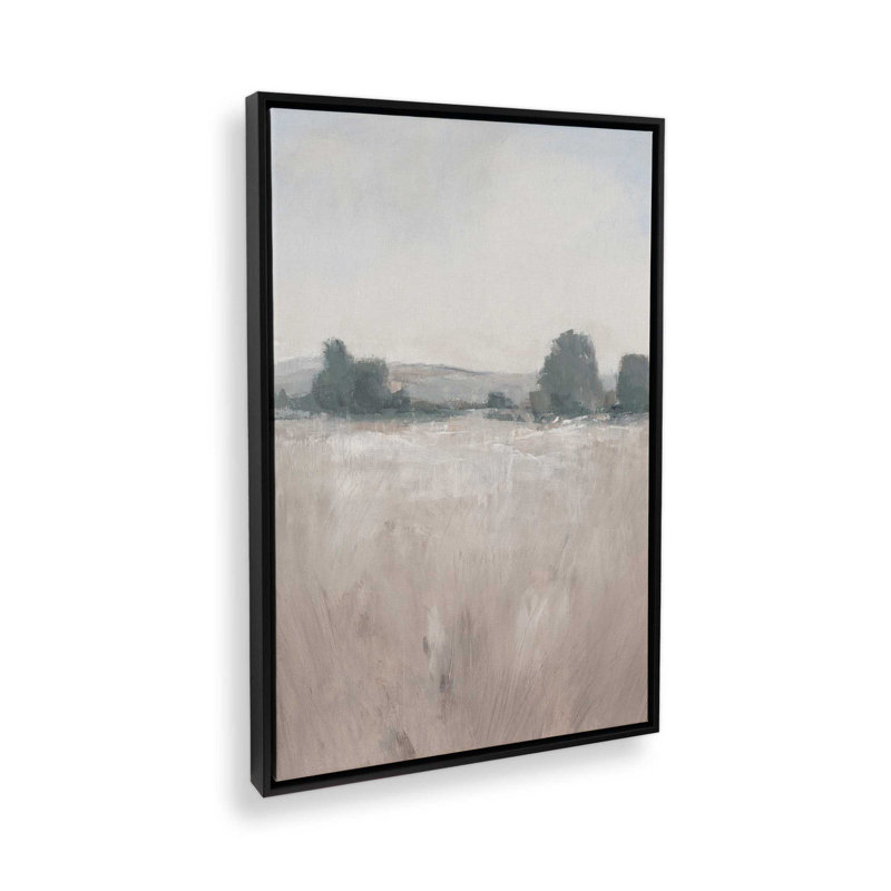 Toile tendue Mute Countryside Serenity I, Cadre flottant noir satiné, H 18,75 po x l 12,75 po x P 1,75 po