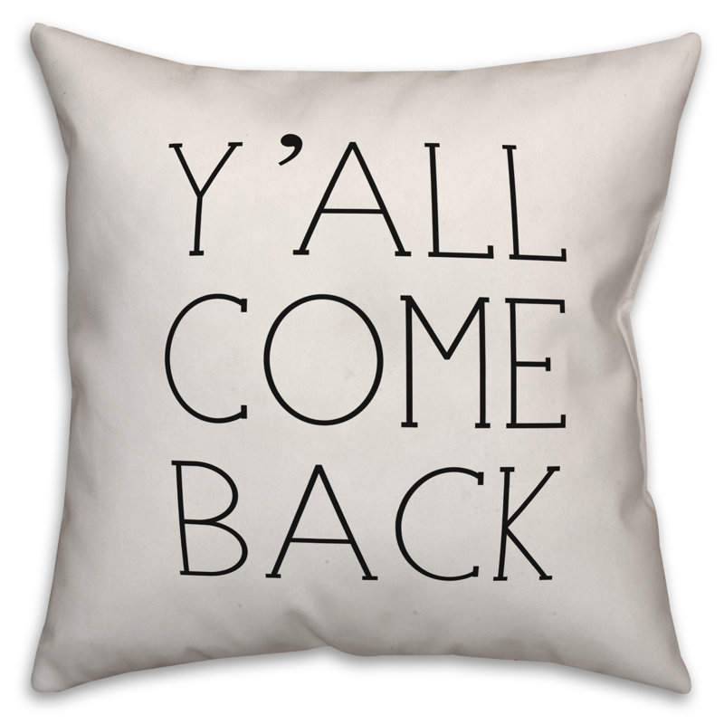  Housse de coussin carré et insert, Blanc cassé / noir, 20 po x 20 po