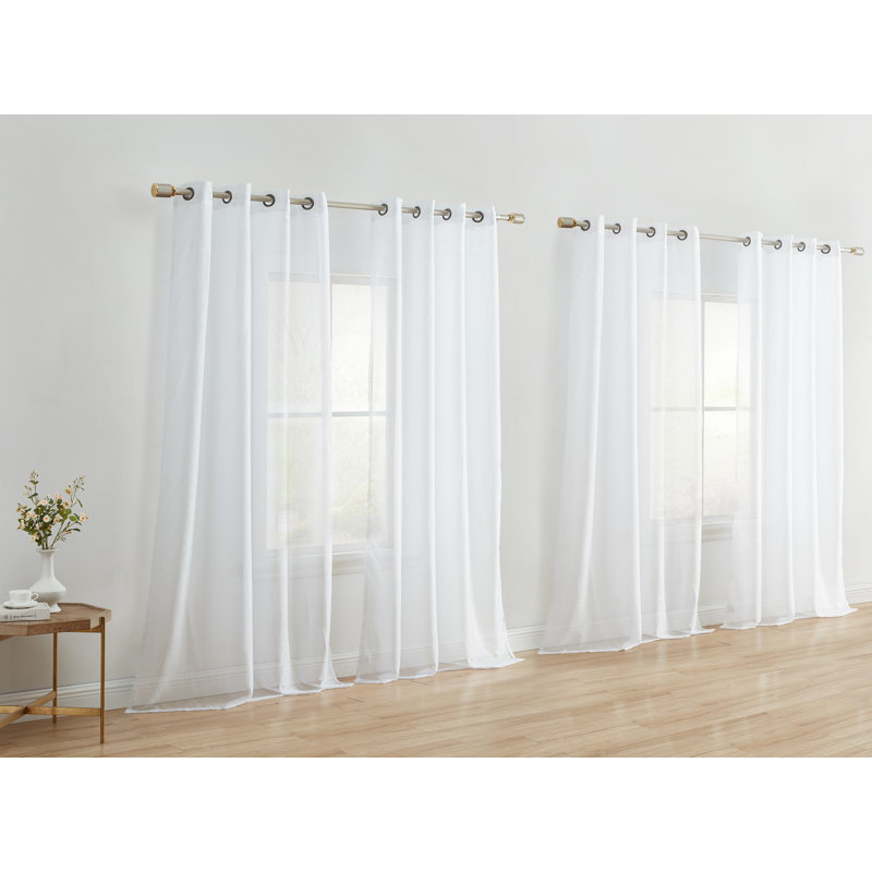 Sudley Sheer Curtain, 54" W x 95" L, Silver Gray