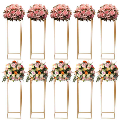 Support à fleurs 31,49 pouces 10 pièces en métal pour mariage ou fêtes