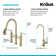 KRAUS Allyn Transitional Bridge Kitchen Faucet with Pull-Down Sprayhead