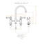 Whitehaus Collection Bridge Faucet with Long Gooseneck Swivel Spout, Lever Handles and Solid Brass Side Spray-1313783638-1319394653