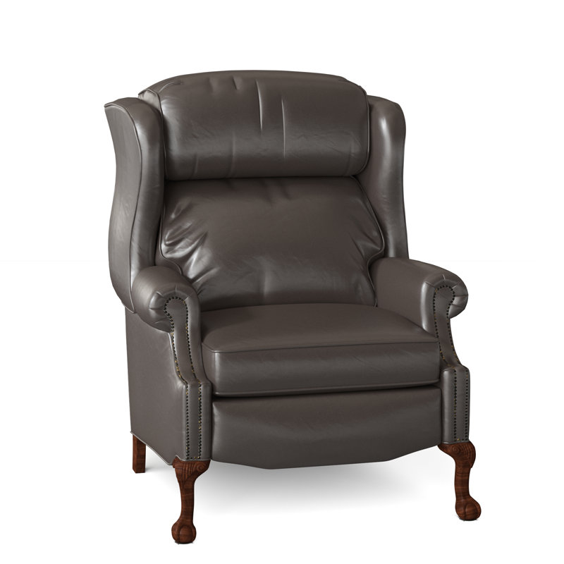 Maxwell Recliner, Outsider Raven Genuine Leather, Mahogany, Power