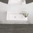 14.57X7.28 Inch White Ceramic Rectangle Wall Mount Bathroom Sink With Single Faucet Hole