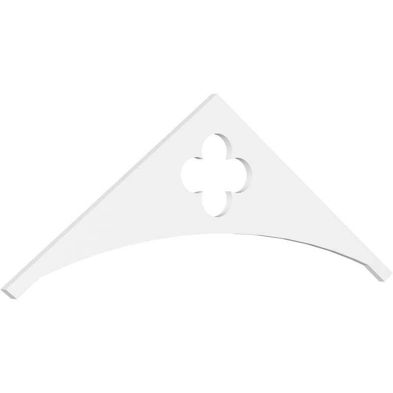 Turner Signature Urethane Gable Pediment, Primed Tan, 24" H x 72" W x 1" D, 8/12