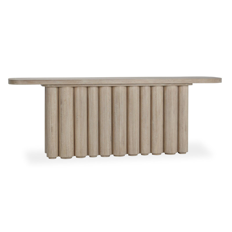 Tiber Console Table, Beige Wood
