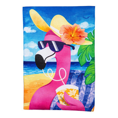 Drapeau de jardin Summer Flamingo