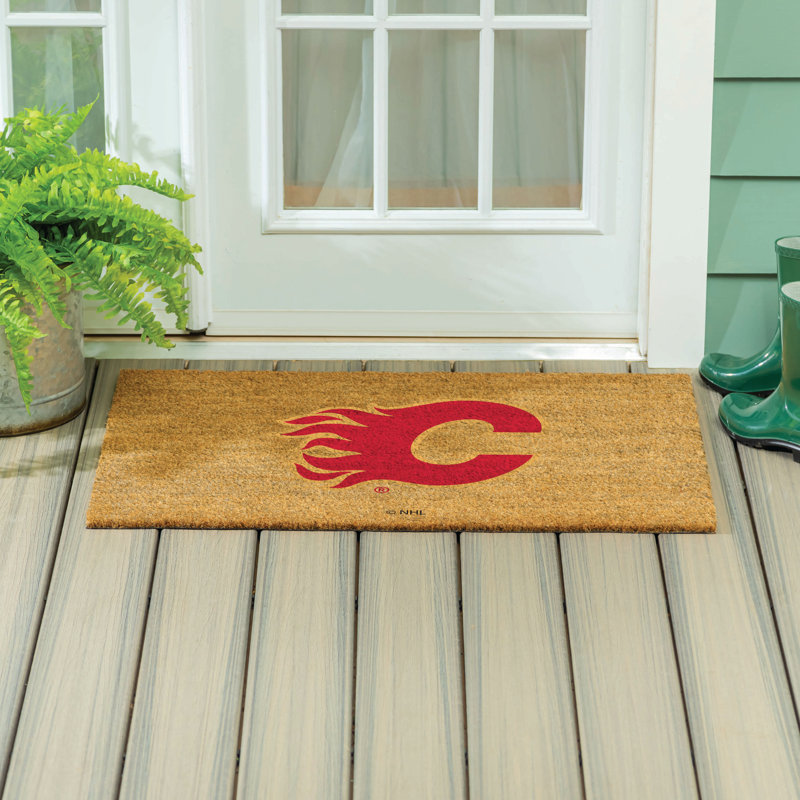 Grand tapis en fibre de coco Calgary Flames, L 24 po x L 36 po