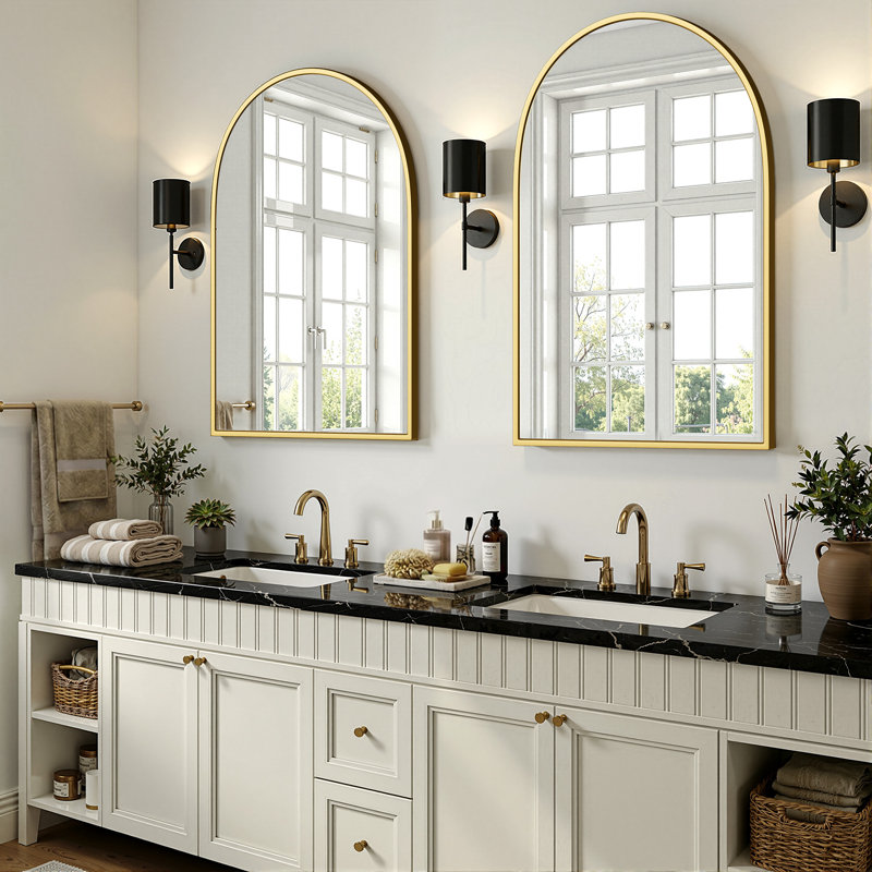 Elmira 24''W 36'' H Recessed & Surface Medicine Cabinet Mirror, Ginger Yellow
