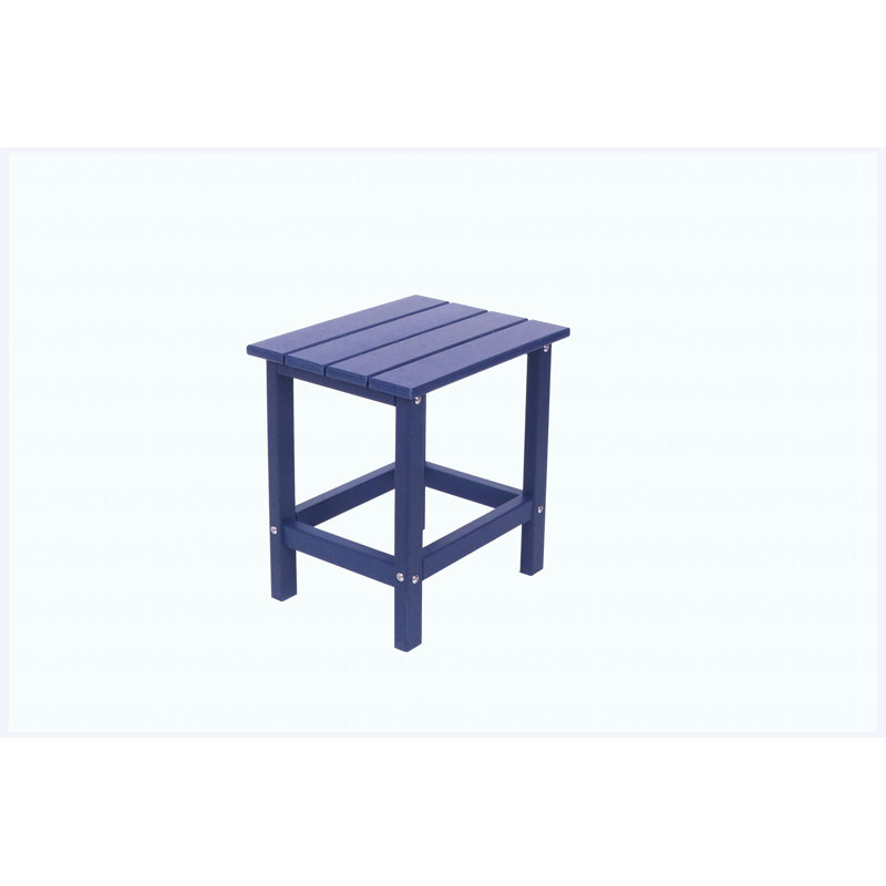Table de bout extérieure Adirondack, table de bout de patio en PEHD, bleu marine
