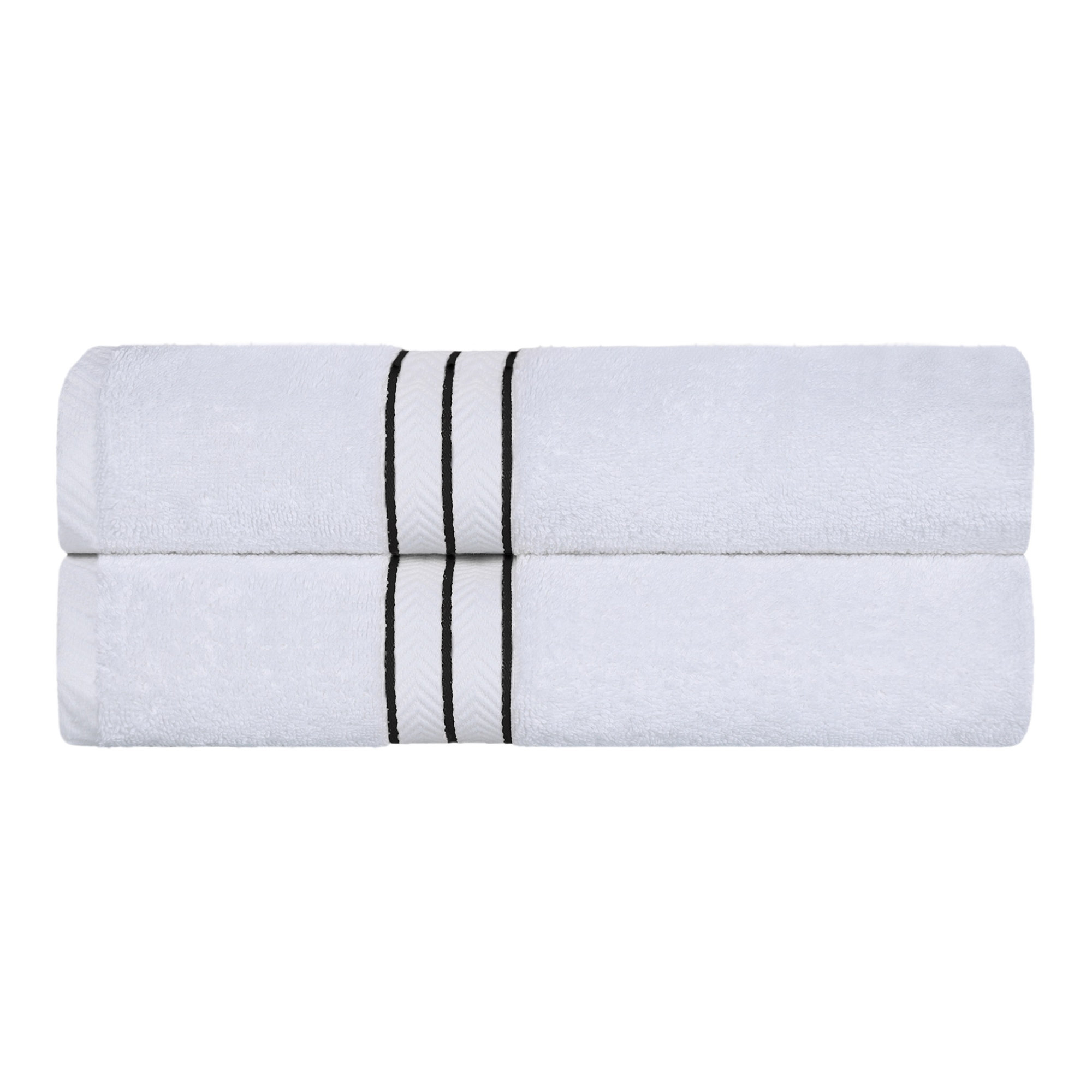Josann Highly Absorbent 800 GSM Turkish Cotton Bath Towels, Black