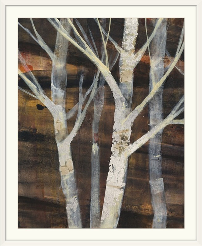 « i »» albena hristova,, reproduction d’art Silver Trees, Cadre blanc, H 23 po x l 20 po x P 1 po