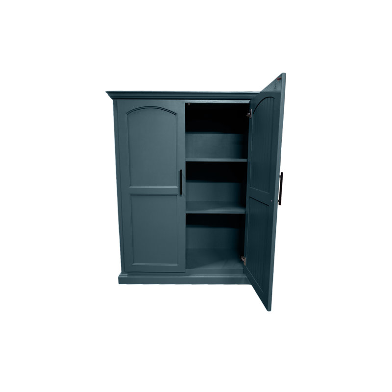 Garde-manger moderne avec portes arquées, Bleu fumée