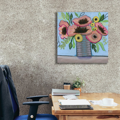 Toile épique Graffiti «Poppy Power» par Jeri Hauth, 26 po x 26 po