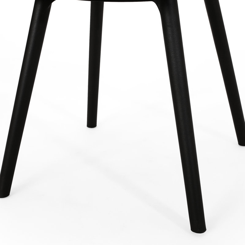 Outdoor Dining Chairs - Lily Chair With Weather- Property And Diamond Mesh Pattern, Black, 32.34 In. Height Chair Stable Construction In Black Polypropylene, Weather Resistance, 22.05 Width, 20.3