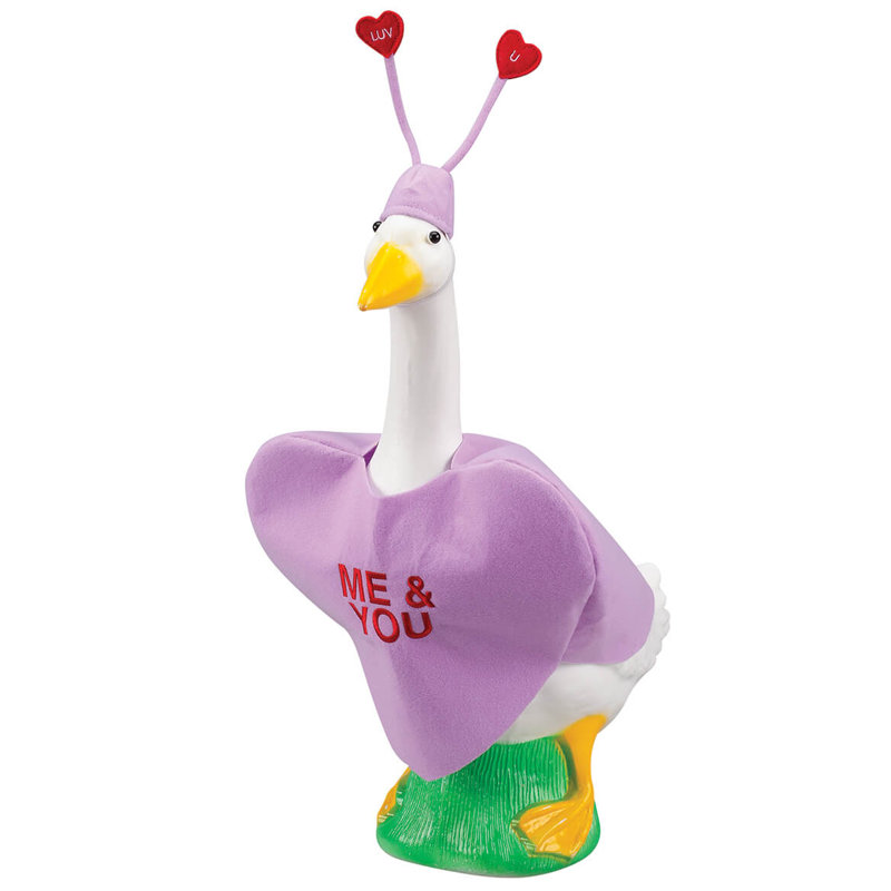 Animals Polyester Garden Statue, H 7,5 po x l 8 po x P 12,5 po, Mauve