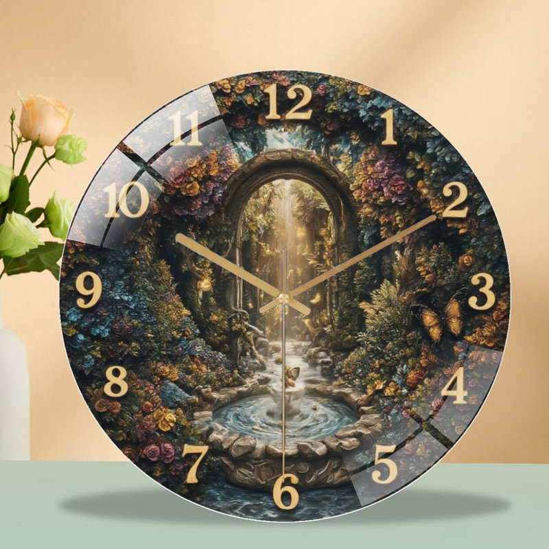 Horloge murale en verre 12 po